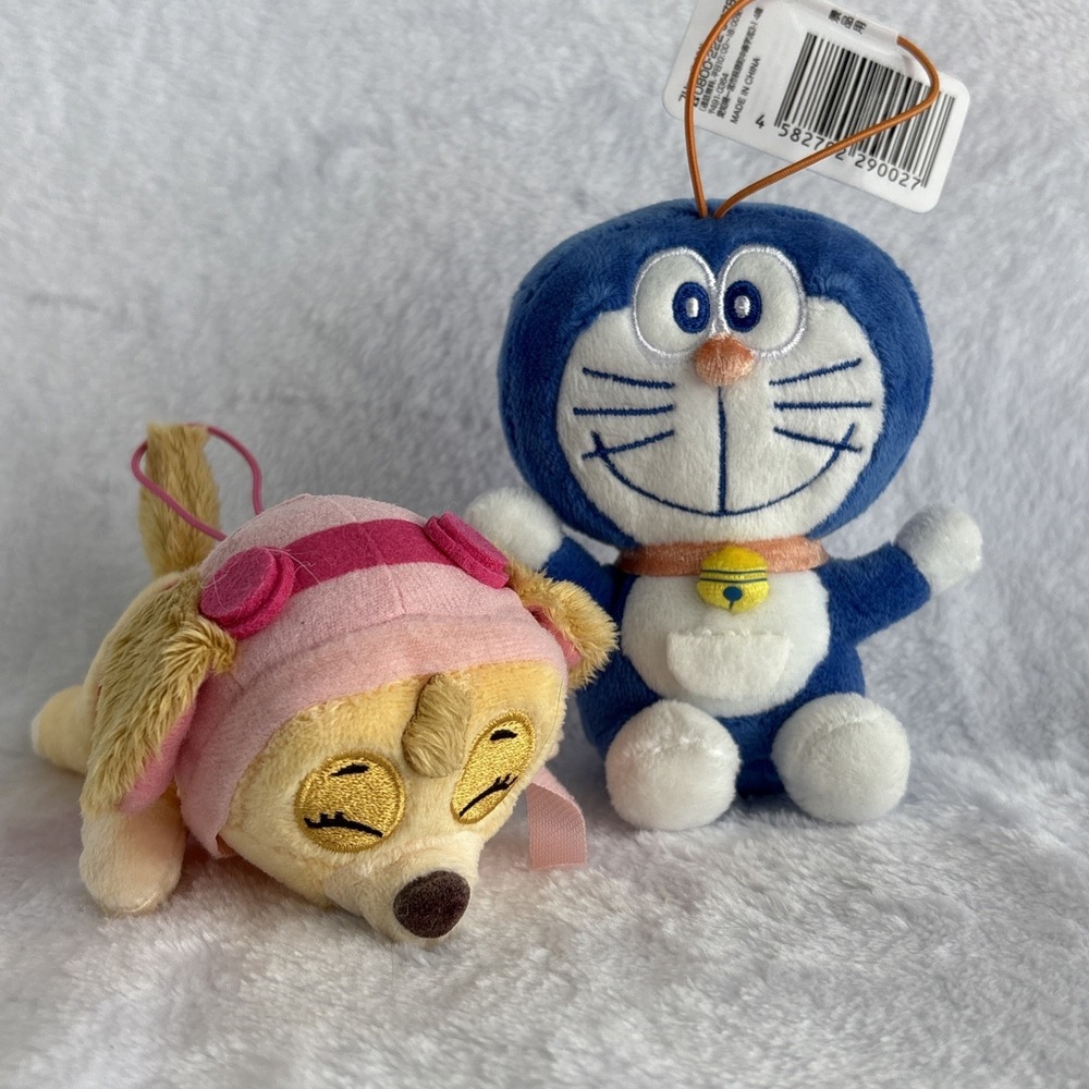 Paw Patrol Skye & Doreamon Plush Doll Toy Keychain 5" Set of 2 FURYU Japan